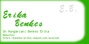 erika benkes business card